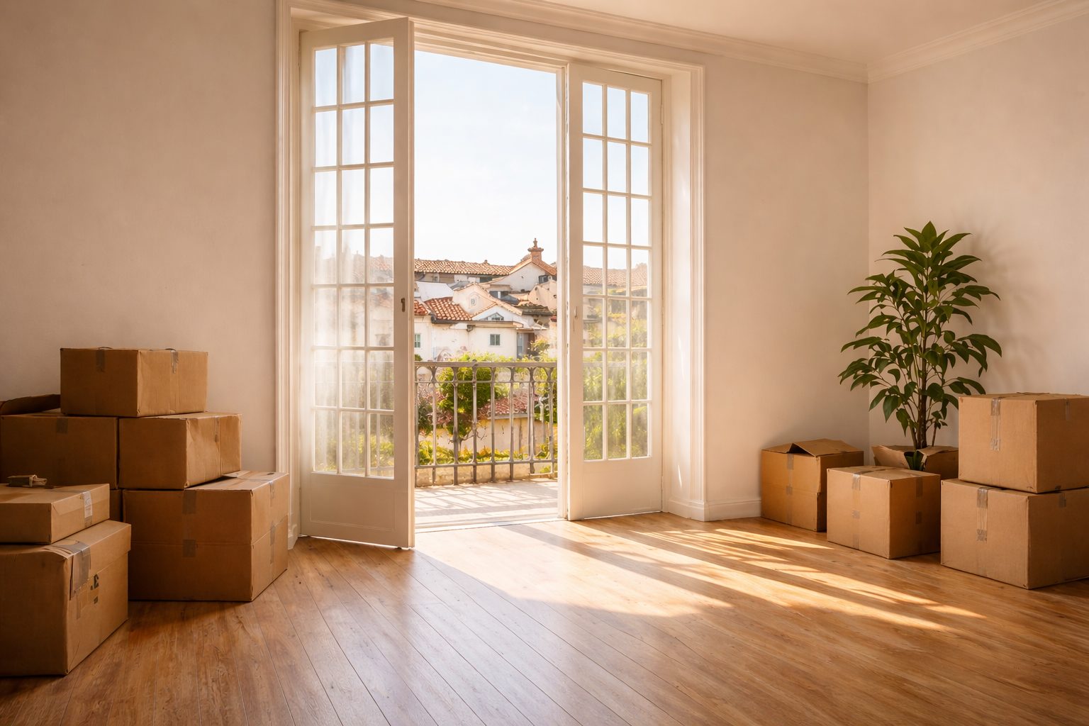 CPCV (Contrato de Promessa de Compra e Venda) being signed, with keys and reading glasses on a wooden table