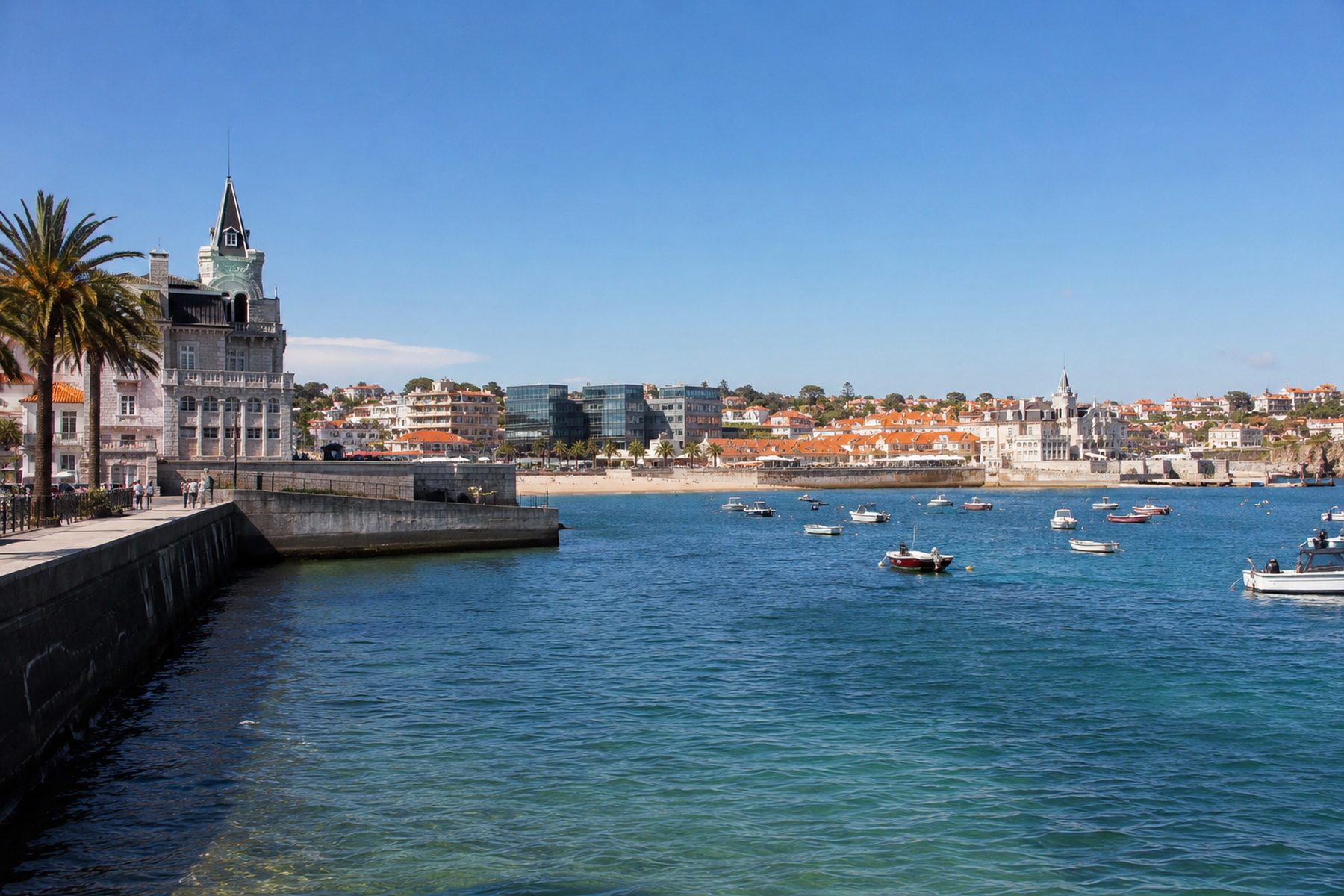 Cascais bay and seafront, Portugal